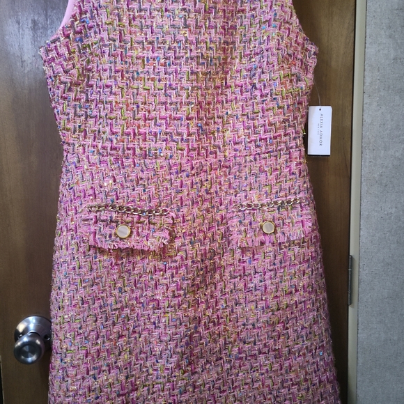 Alexia Admor Pink and Gold Tweed Dress - Picture 2 of 7